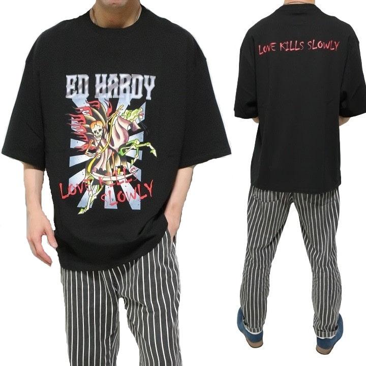 Ed Hardy（エド・ハーディー） ed hardy Tシャツ スカル/ドクロ/死神 
