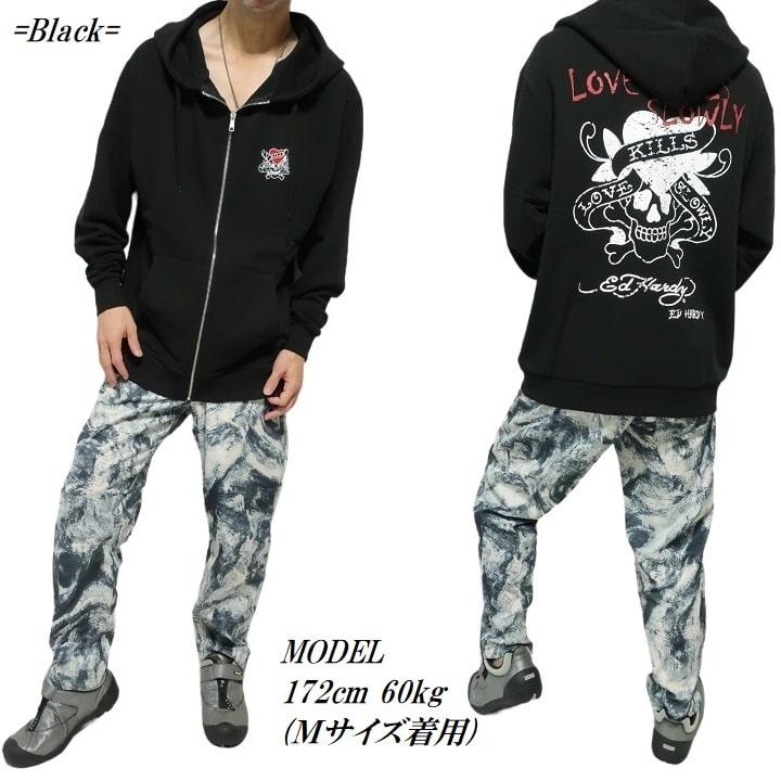 Ed Hardy エドハーディー ed hardy ジップ パーカー 長袖 スカル Ed Hardy エドハーディー ed hardy ジップ パーカー 長袖 スカル