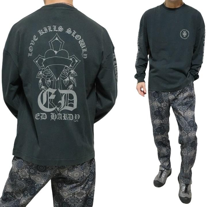 Ed Hardy（エド・ハーディー） ed hardy Tシャツ ロンT メンズ