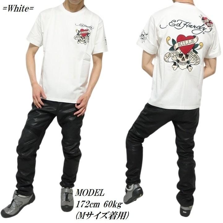 Ed Hardy（エド・ハーディー） Tシャツ ラブキル/スカル メンズ