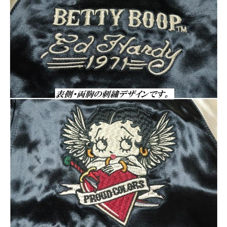 エドハーディー ベティーブープ ベティブープ コラボ ED HARDY BETTY BOOP リバーシブル スカジャン ユニセックス ラブキル BED-2510の画像