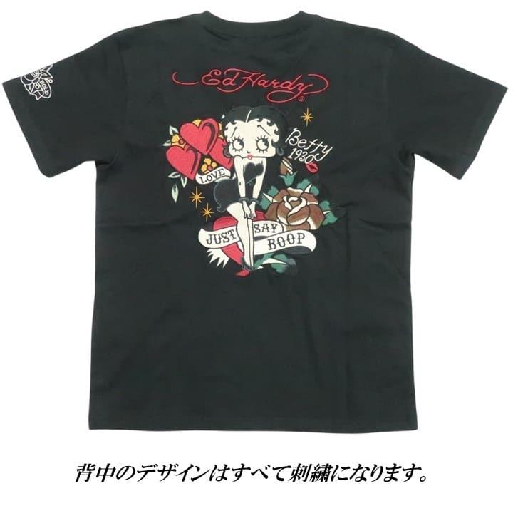 Ed Hardy（エド・ハーディー） ベティーブープ Tシャツ ハート/薔薇