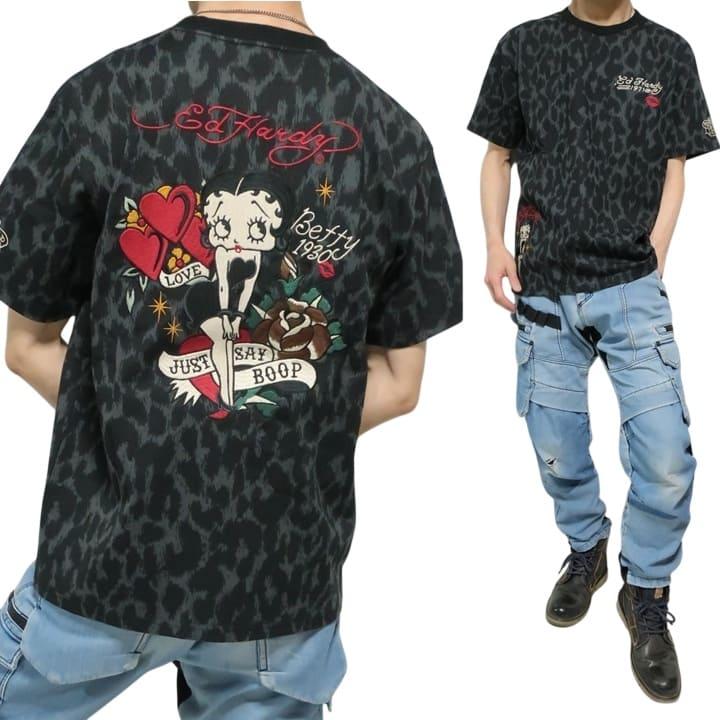 Ed Hardy（エド・ハーディー） ベティーブープ Tシャツ ハート/薔薇