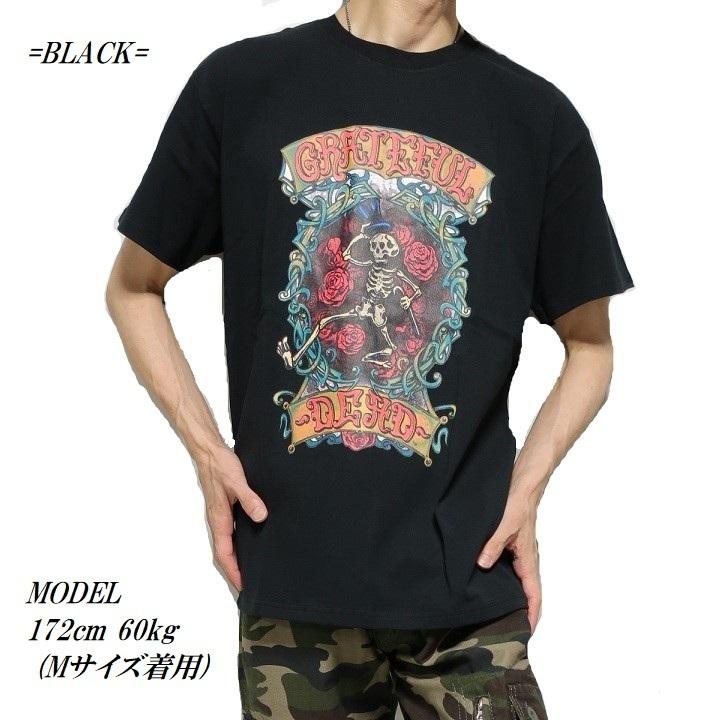 スカル tシャツ メンズ グレイトフルデッド/グレイトフル・デッド ハット/ドクロ 薔薇/ローズ GRATEFUL DEAD レディース 半袖