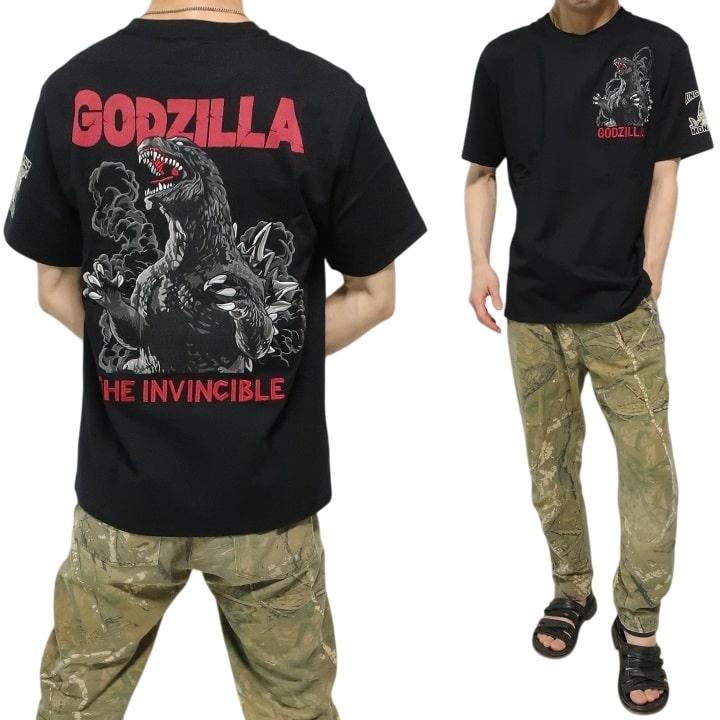 メンズセレクト ゴジラ/Godzilla Tシャツ メンズ 刺繍 キングギドラ