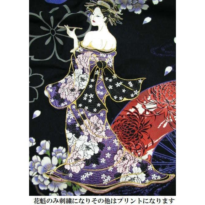 Tシャツ メンズ 和柄 刺繍 花魁 紫 パープル トップス 半袖 Han46 0 シンキロウ ジャケット 通販 Yahoo ショッピング
