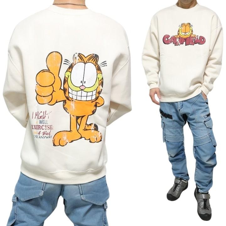 メンズセレクト ガーフィールド/GARFIELD キャラクター トレーナー/裏