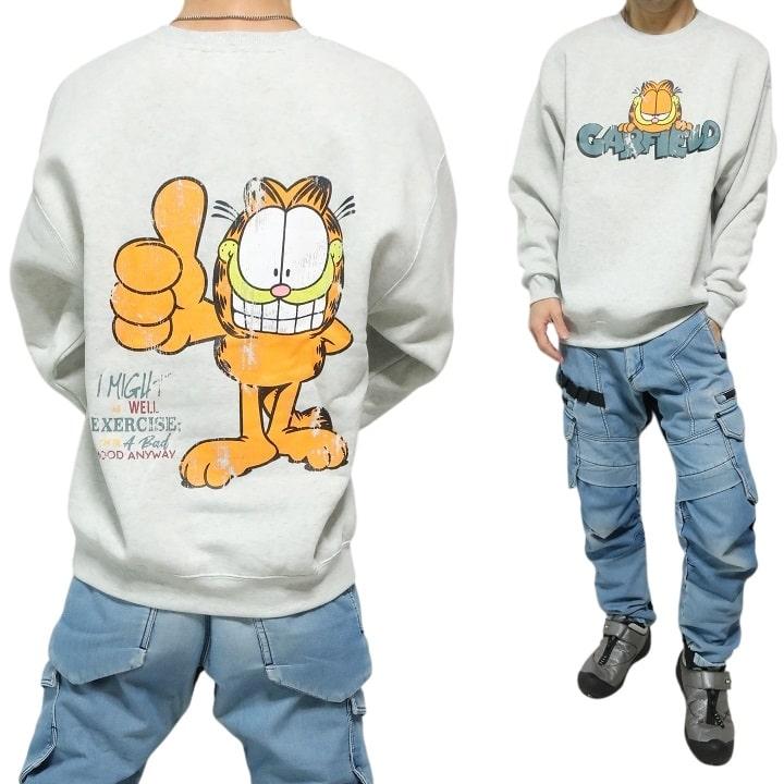 メンズセレクト ガーフィールド/GARFIELD キャラクター トレーナー/裏