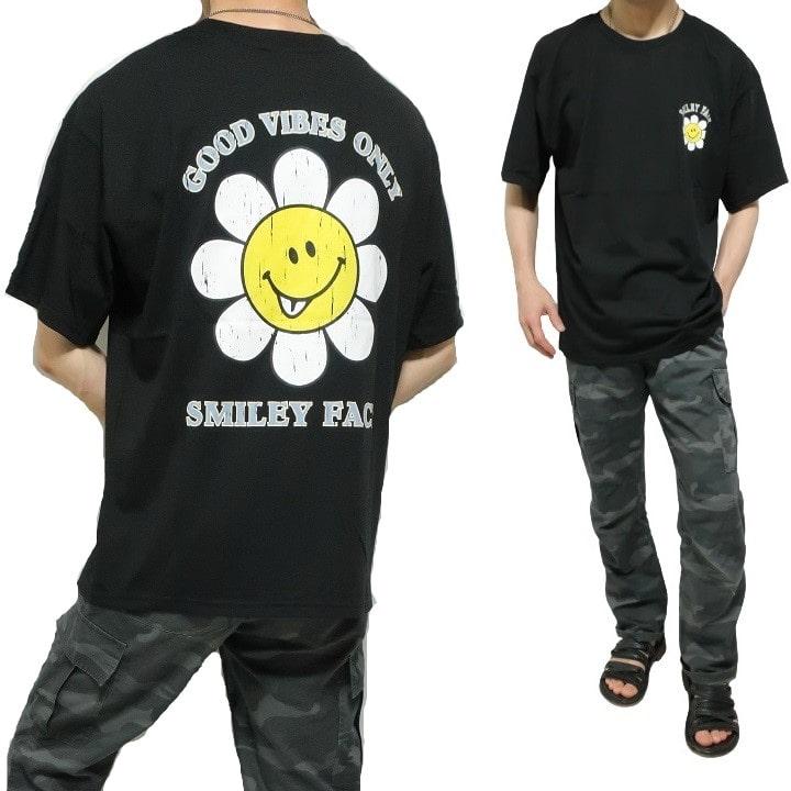 SMILEY FACE（スマイリーフェイス） Tシャツ メンズ フラワー