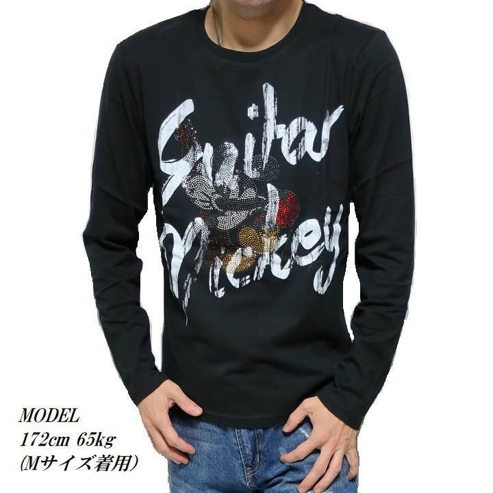 MICKEY MOUSE ミッキーマウス Tシャツ ロンT メンズ ライン