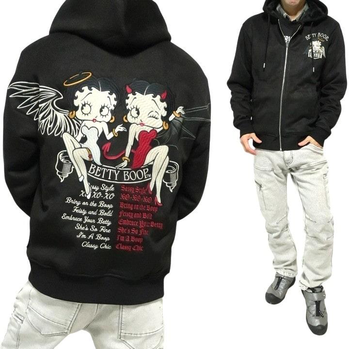 BETTY BOOP（ベティ ブープ） ベティーブープ ジップパーカー スエード