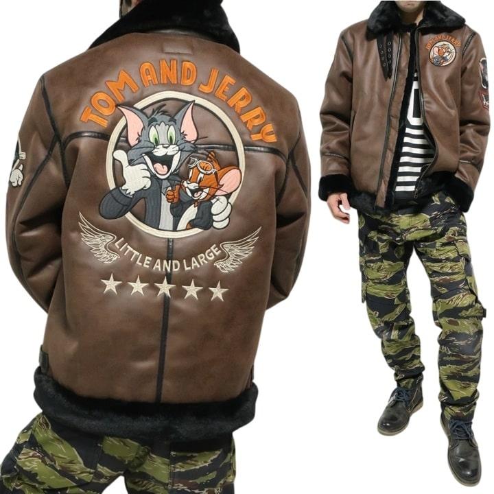 メンズセレクト トムとジェリー B-3 フライトジャケット 裏フェイク