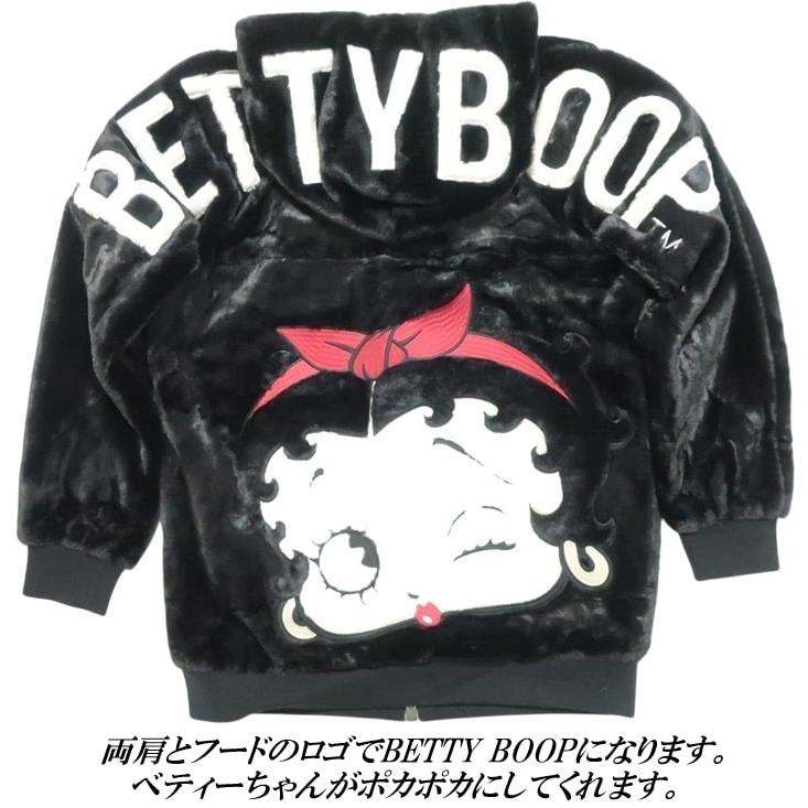 BETTY BOOP HAPAKIRI フェイクファーZIPパーカー BETTY BOOP（ベティ ブープ） ベティーブープ フェイクファー ジップ