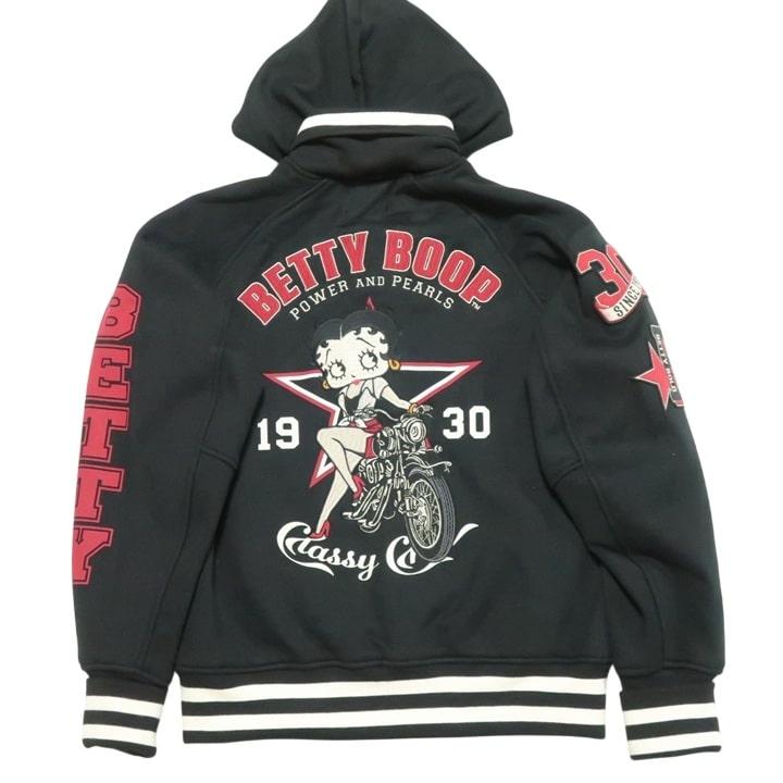 BETTY BOOP フード付きスタジャン BETTY BOOP（ベティ ブープ） ベティーブープ スタジャン スタジアム