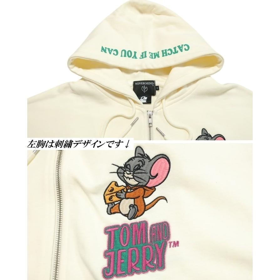 メンズセレクト トムとジェリー パーカー ジャケット 刺繍 着ぐるみ