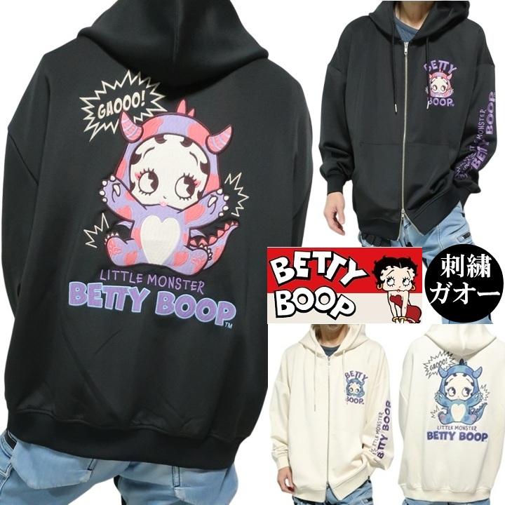 新品　BETTY BOOP ベティブープ 総柄ブルゾン ジャケット M 日本製 BETTY BOOP（ベティ ブープ） ベティーブープ メッシュジャケット 和柄