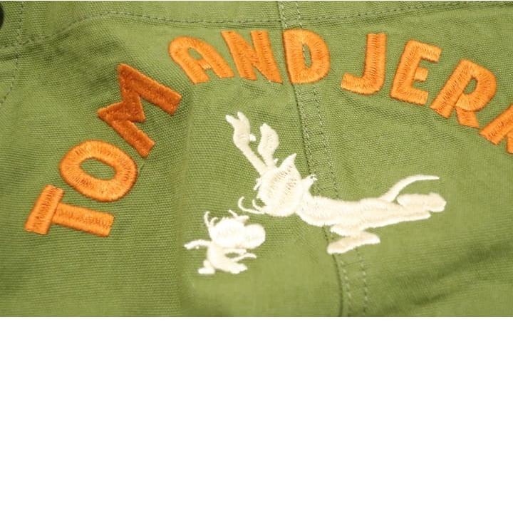 トムとジェリー オーバーオール 刺繍 メンズ/レディース/ユニセックス TOM & JERRY キャラクター ブラック/オリーブ サイズM-L-XL TJN-2609 ネバーマインド | メンズセレクト | 20