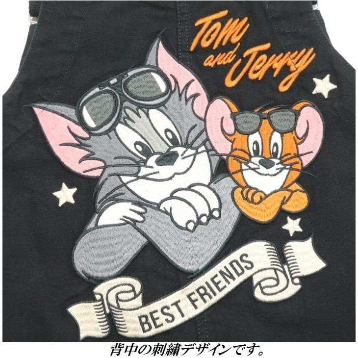 トムとジェリー オーバーオール 刺繍 メンズ/レディース/ユニセックス TOM & JERRY キャラクター ブラック/オリーブ サイズM-L-XL TJN-2609 ネバーマインド | メンズセレクト | 08