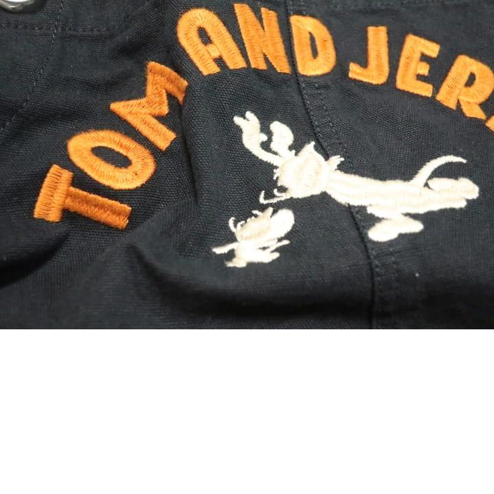 トムとジェリー オーバーオール 刺繍 メンズ/レディース/ユニセックス TOM & JERRY キャラクター ブラック/オリーブ サイズM-L-XL TJN-2609 ネバーマインド | メンズセレクト | 10