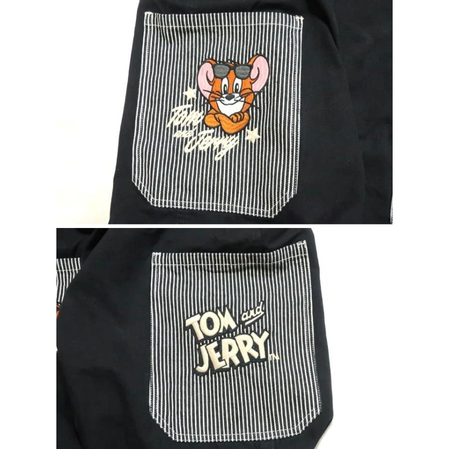 トムとジェリー オーバーオール 刺繍 メンズ/レディース/ユニセックス TOM & JERRY キャラクター ブラック/オリーブ サイズM-L-XL TJN-2609 ネバーマインド | メンズセレクト | 11