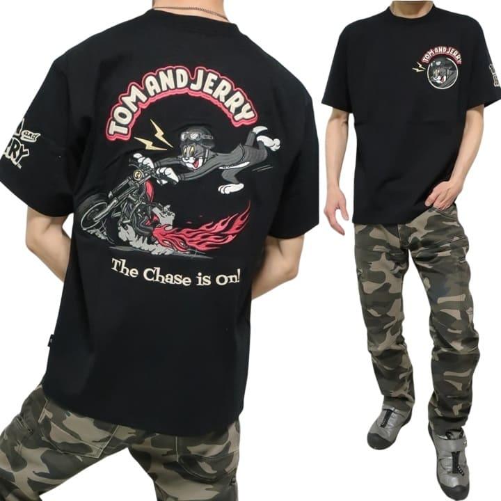 メンズセレクト Tシャツ 半袖 トムとジェリー ライダー/バイク