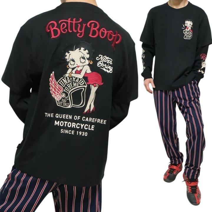 BETTY BOOP（ベティ ブープ） ベティーブープ Tシャツ/ロンT 刺繍