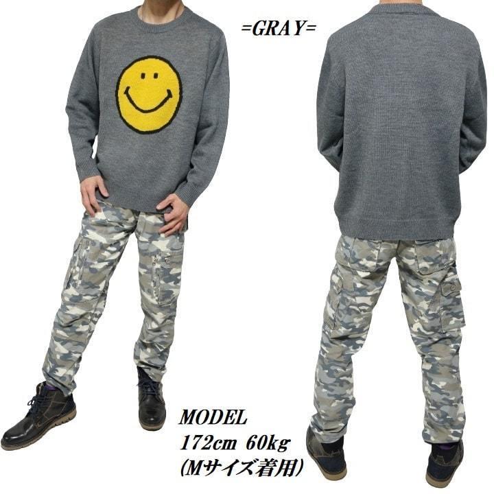 SMILEY FACE スマイリーフェイス ニット セーター ニコちゃんマーク 