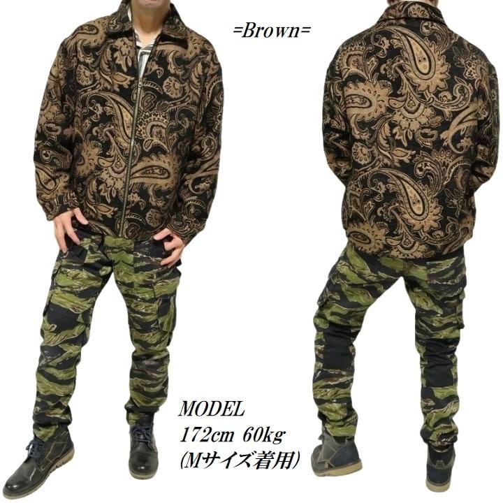【希少】印 ATELANE ゴブラン織り 総柄 ブルゾン Lサイズ ペイズリー ANPAS（アンパス）の「2025AW新色追加 Gobelin Weaving Paisley