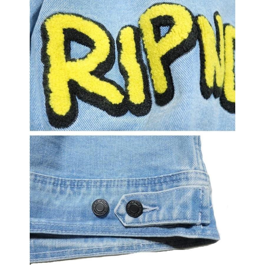 RIPNDIP Gジャン/デニムジャケット メンズ 猫/キャット かわいい RIPNDIP Gジャン/デニムジャケット メンズ 猫/キャット かわいい