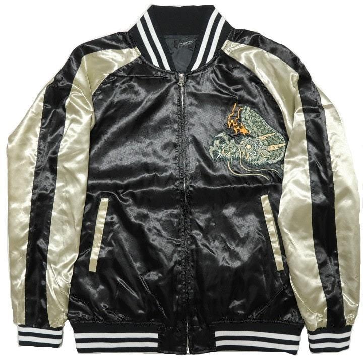 メンズセレクト 龍/竜/ドラゴン スカジャン 和柄/和風 服 薄手 春/秋