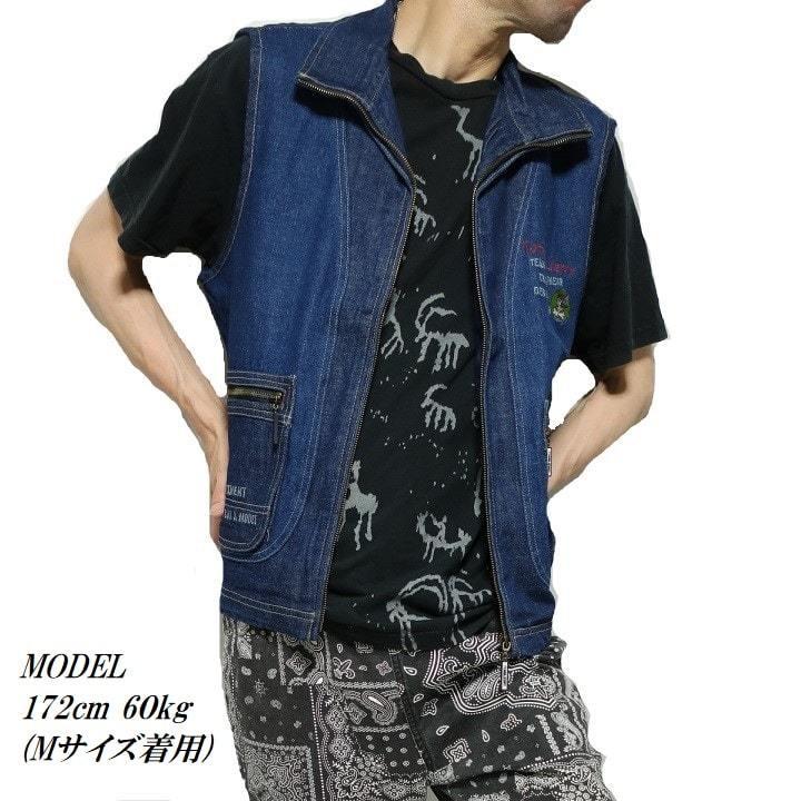 メンズセレクト トムとジェリー デニム フィッシング ベスト メンズ