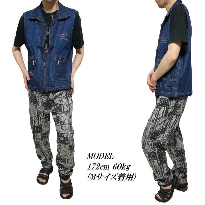 メンズセレクト トムとジェリー デニム フィッシング ベスト メンズ