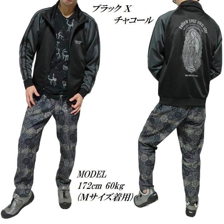 メンズセレクト トラックジャケット メンズ マリア/MARIA 刺繍 聖母