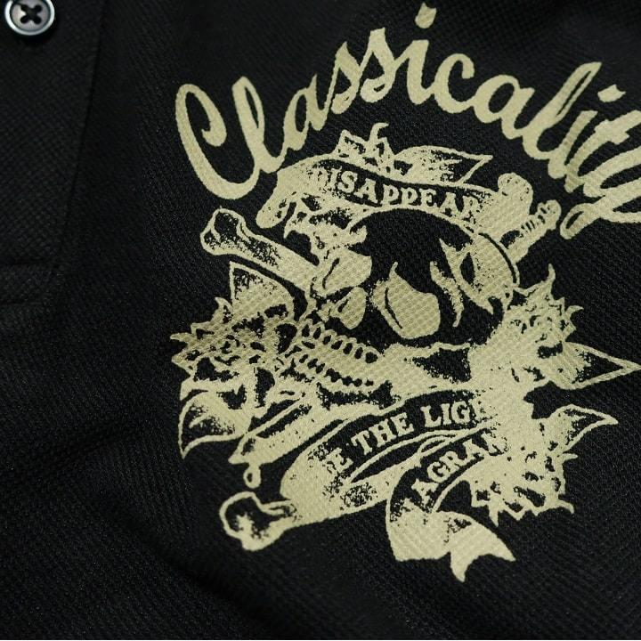 スカル ドクロ ポロシャツ メンズ 半袖 ナイフ チェーンステッチ バイカー 刺繍 シェルティー 鹿の子 薄手 She49 シンキロウ ジャケット 通販 Yahoo ショッピング