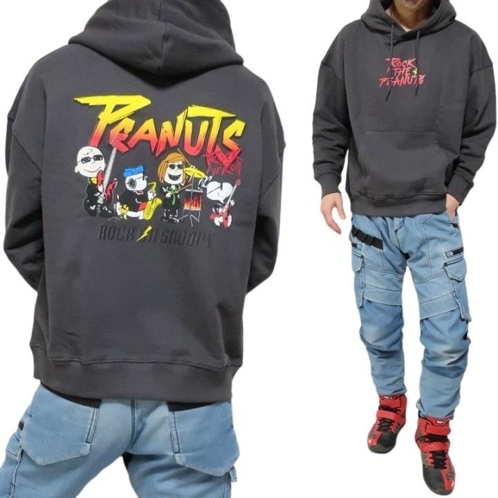 SNOOPY（スヌーピー） パーカー グッズ 大人 向け 星条旗/ロックバンド