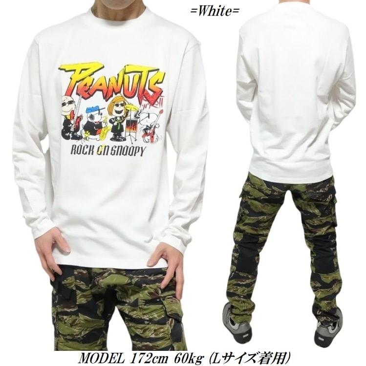 SNOOPY（スヌーピー） グッズ 大人 向け Tシャツ ロンT SNOOPY ロック