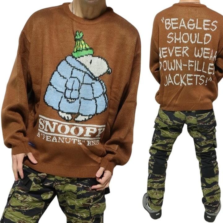 SNOOPY（スヌーピー） グッズ 大人 向け ニット/セーター 服 メンズ