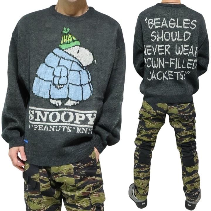 SNOOPY（スヌーピー） グッズ 大人 向け ニット/セーター 服 メンズ