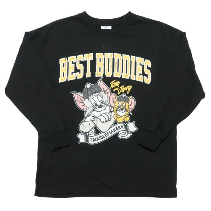 トムとジェリー Tシャツ ロンT 長袖 服 グッズ 薄手 ニット帽 メンズ/レディース TOM & JERRY キャラクター ライセンス