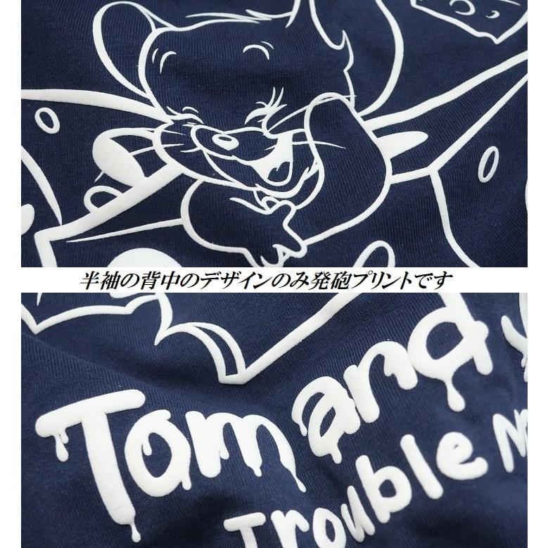 トムとジェリー Tシャツ ロンT セット TOM & JERRY 半袖/長袖/2枚セット メンズ ネイビーXホワイト ホワイトXブラック｜shinkirohjacket｜12