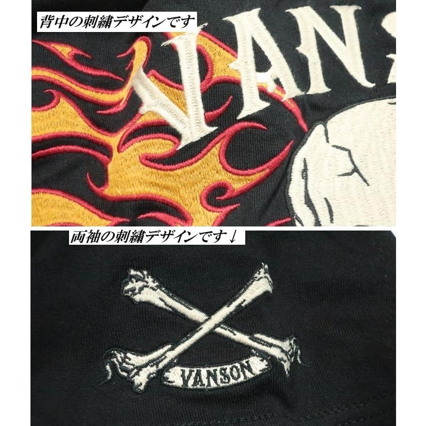 VANSON（バンソン） VANSON Tシャツ メンズ ファイヤー/炎 スカル