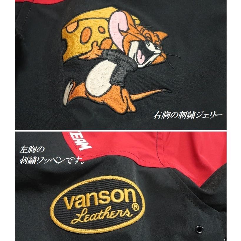 VANSON（バンソン） トムとジェリー コラボ 刺繍 3層 ストレッチ