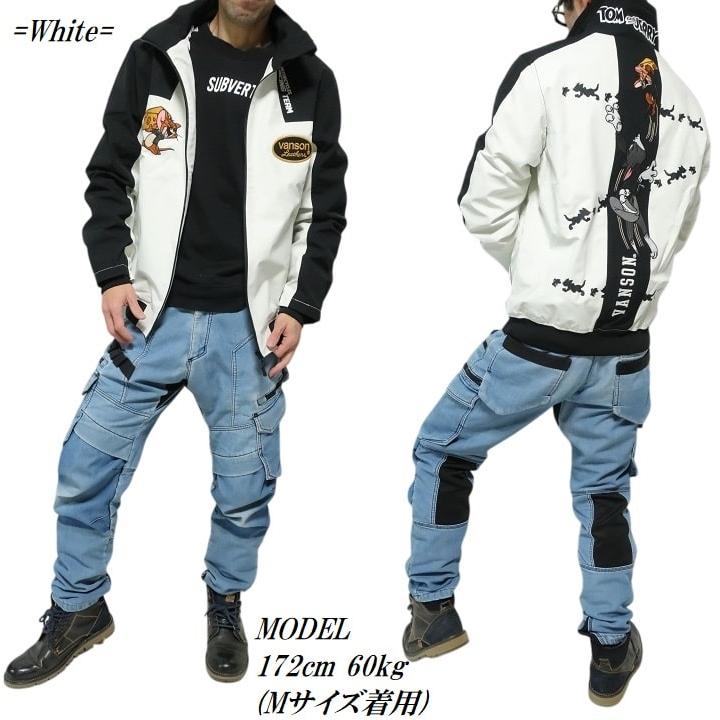 VANSON（バンソン） トムとジェリー コラボ 刺繍 3層 ストレッチ