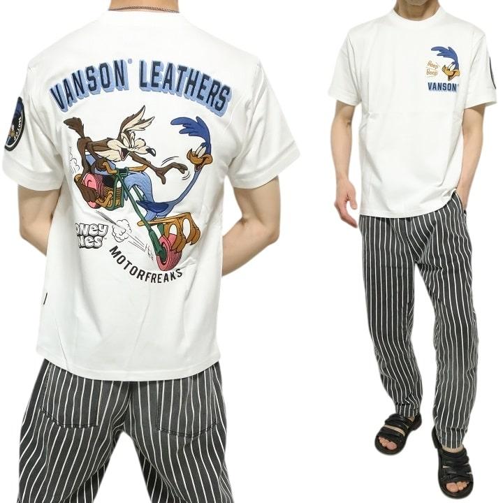 VANSON（バンソン） VANSON Tシャツ 半袖 ルーニーテューンズ ライダー