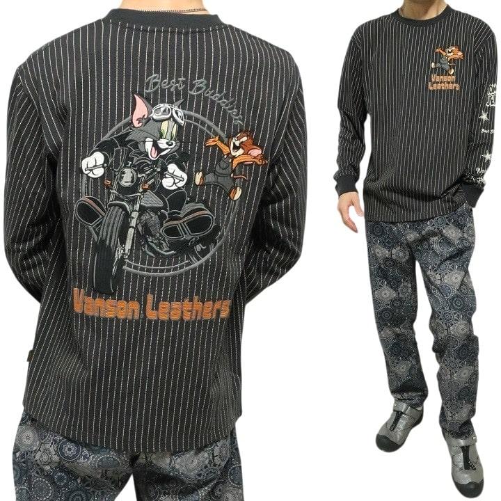 VANSON（バンソン） VANSON Tシャツ ロンT 長袖 トムとジェリー バイク