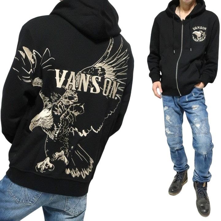 VANSON（バンソン） イーグル/刺繍 ジップパーカー ジャケット