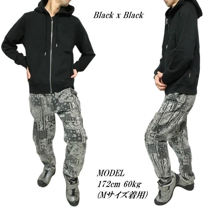 VANSON スカル/ドクロ 中綿生地貼り付け ジップパーカー ジャケット バンソン パーカー NVSZ-2514 ネバーマインド | VANSON | 17