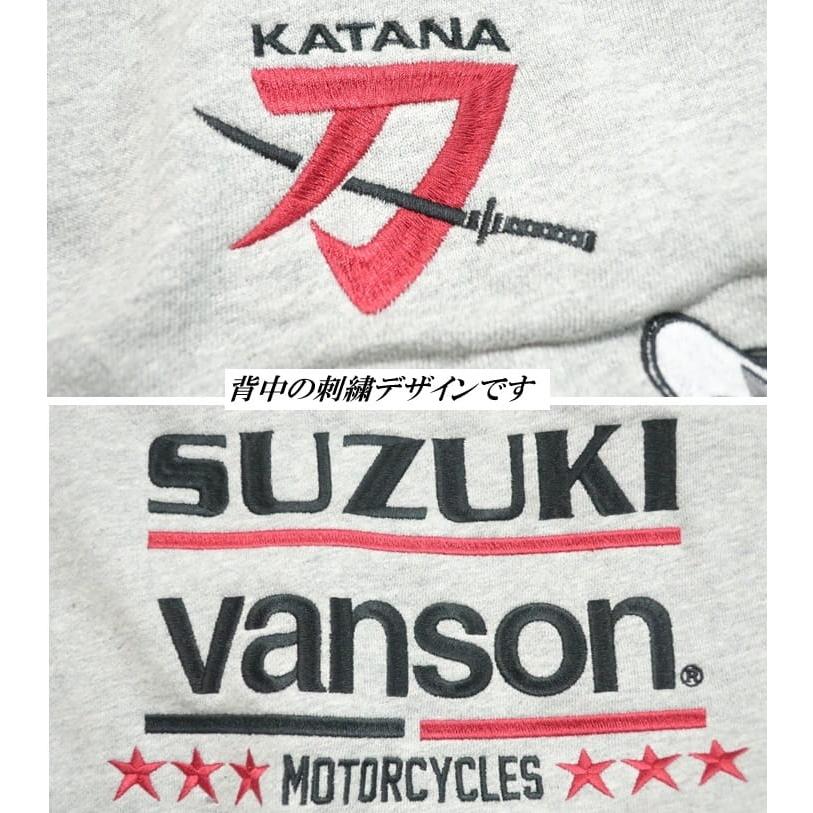 VANSON バンソン ブランド スズキ/SUZUKI/バイク katana/刀 ジップ パーカー ジャケット ヴァンソン SMV-2505 ネバーマインド | VANSON | 22