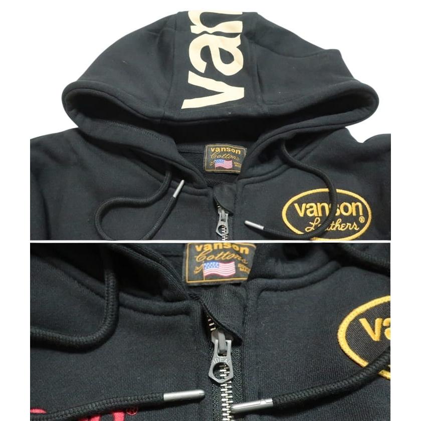 VANSON バンソン ブランド スズキ/SUZUKI/バイク katana/刀 ジップ パーカー ジャケット ヴァンソン SMV-2505 ネバーマインド | VANSON | 11