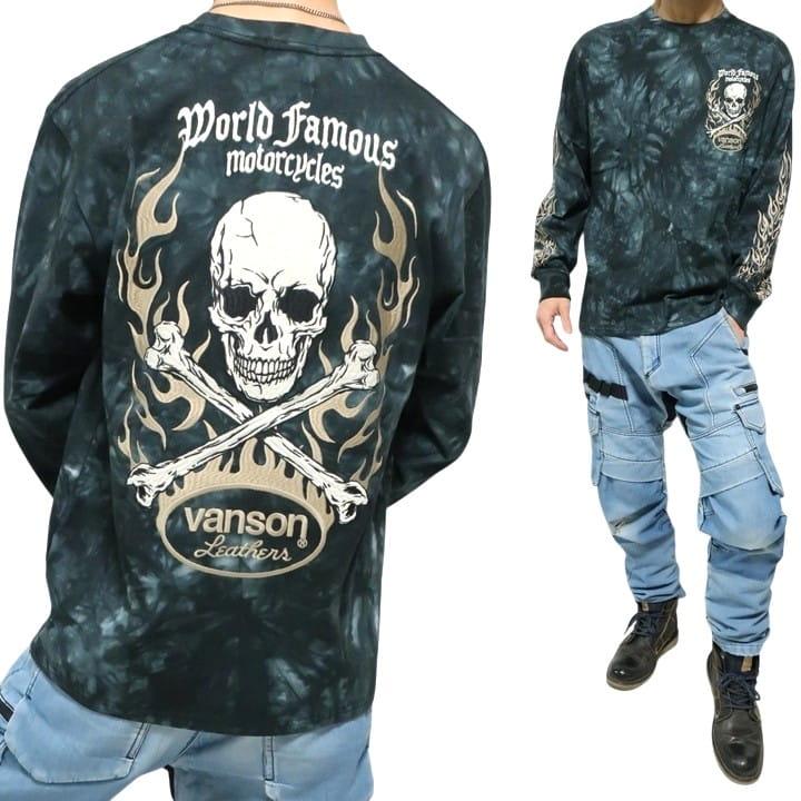 VANSON Tシャツ ロンT バンソン /スカル/炎/ファイヤー 刺繍 ヴァンソン NVLT-2601 ネバーマインド | VANSON | 13